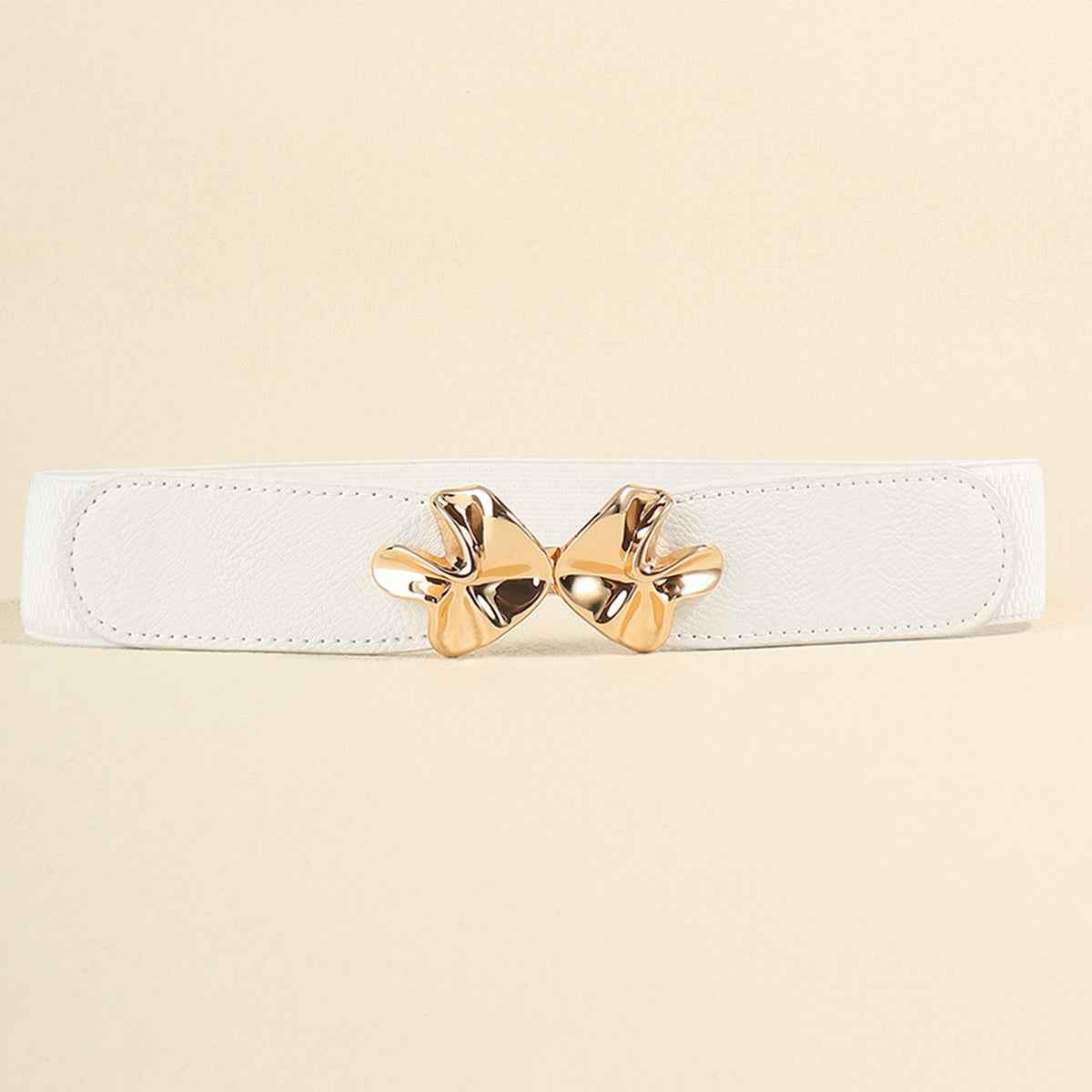 Alloy Buckle Elastic Belt for Comfort and Style.