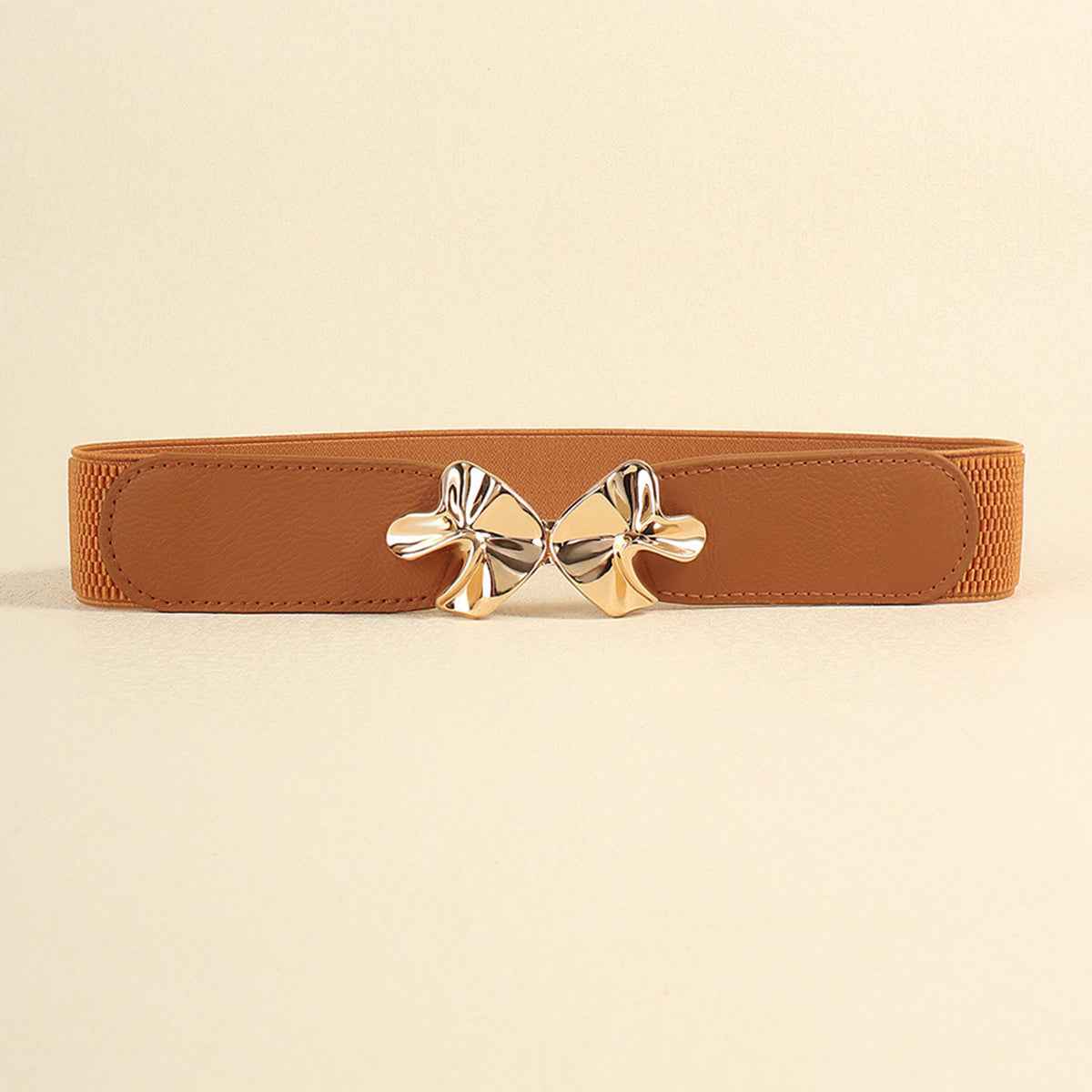 Alloy Buckle Elastic Belt for Comfort and Style.