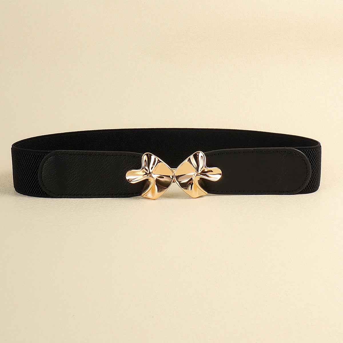 Alloy Buckle Elastic Belt for Comfort and Style.