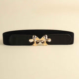 Alloy Buckle Elastic Belt for Comfort and Style.