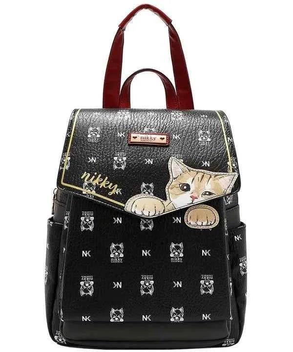 Nicole Lee USA Cat Eco-Leather Convertible Backpack.