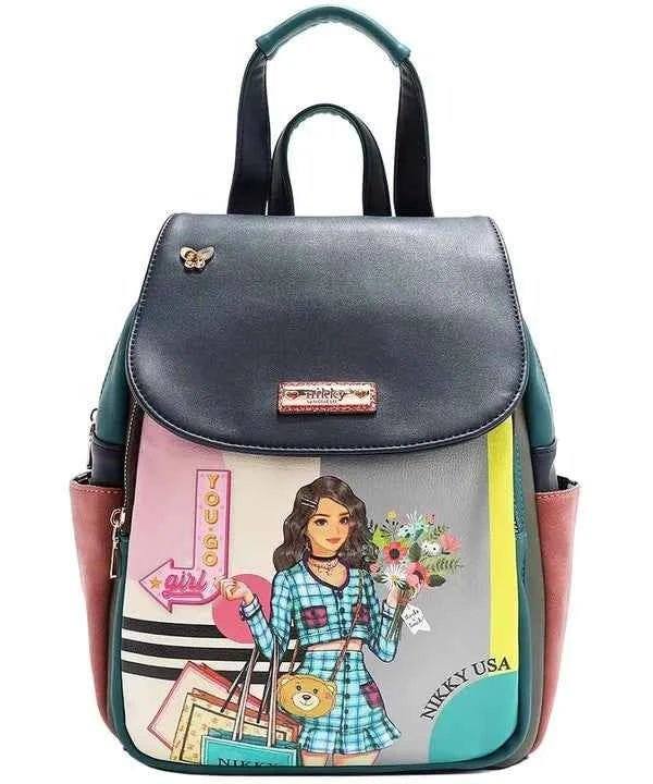 Nicole Lee USA Cat Eco-Leather Convertible Backpack.