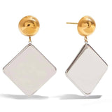 Square Shape Drop Earrings.