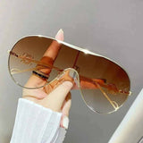 Gradient Aviator Sunglasses with UV400 Protection.