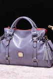 Large PU Leather Handbag with Tassels.