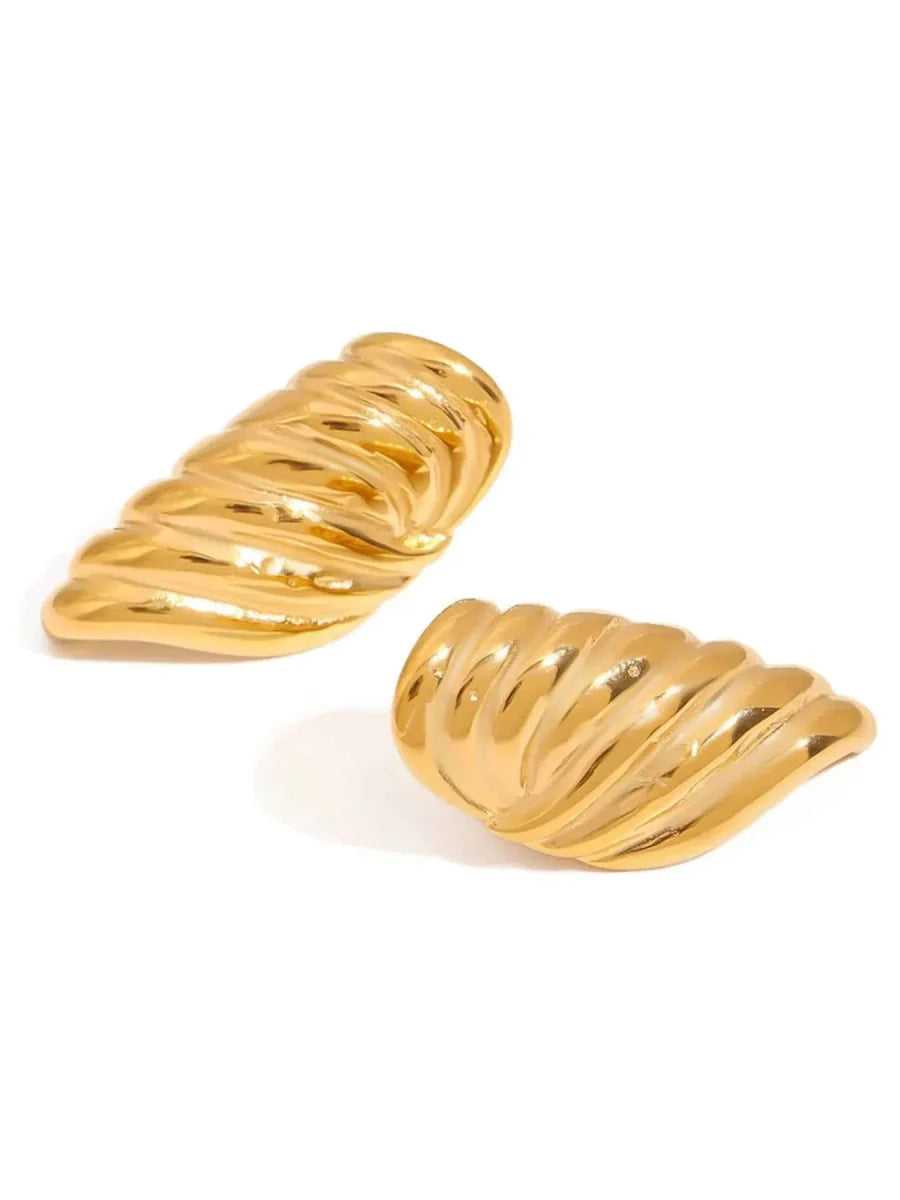 18K Gold-Plated Angel Wing Stud Earrings.