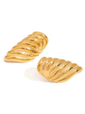 18K Gold-Plated Angel Wing Stud Earrings.