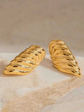 18K Gold-Plated Angel Wing Stud Earrings.
