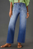 High-Waisted Wide-Leg Vintage Wash Jeans.