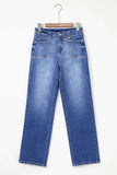 High-Waisted Wide-Leg Vintage Wash Jeans.