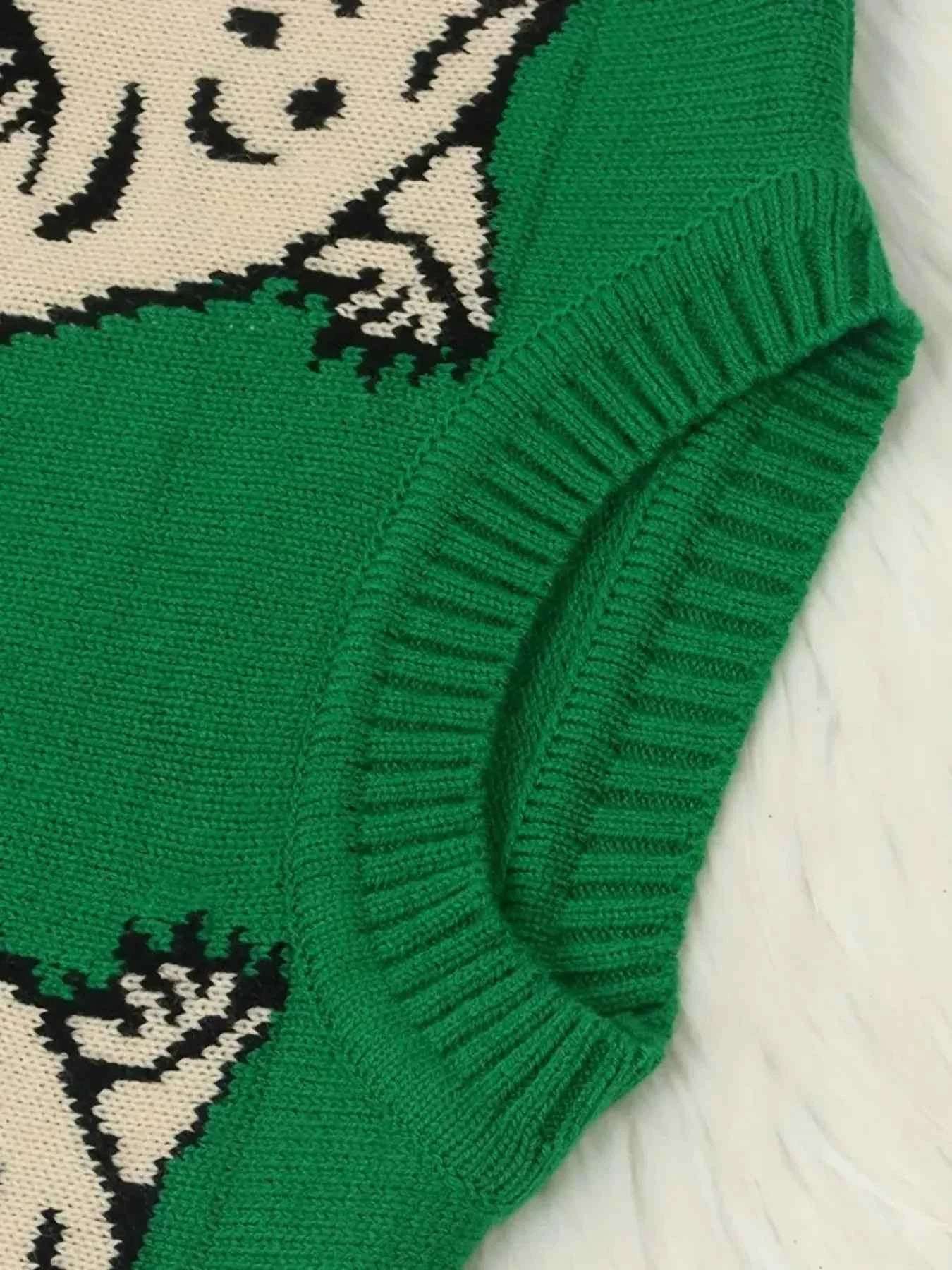 Leopard Print Round Neck Sweater.