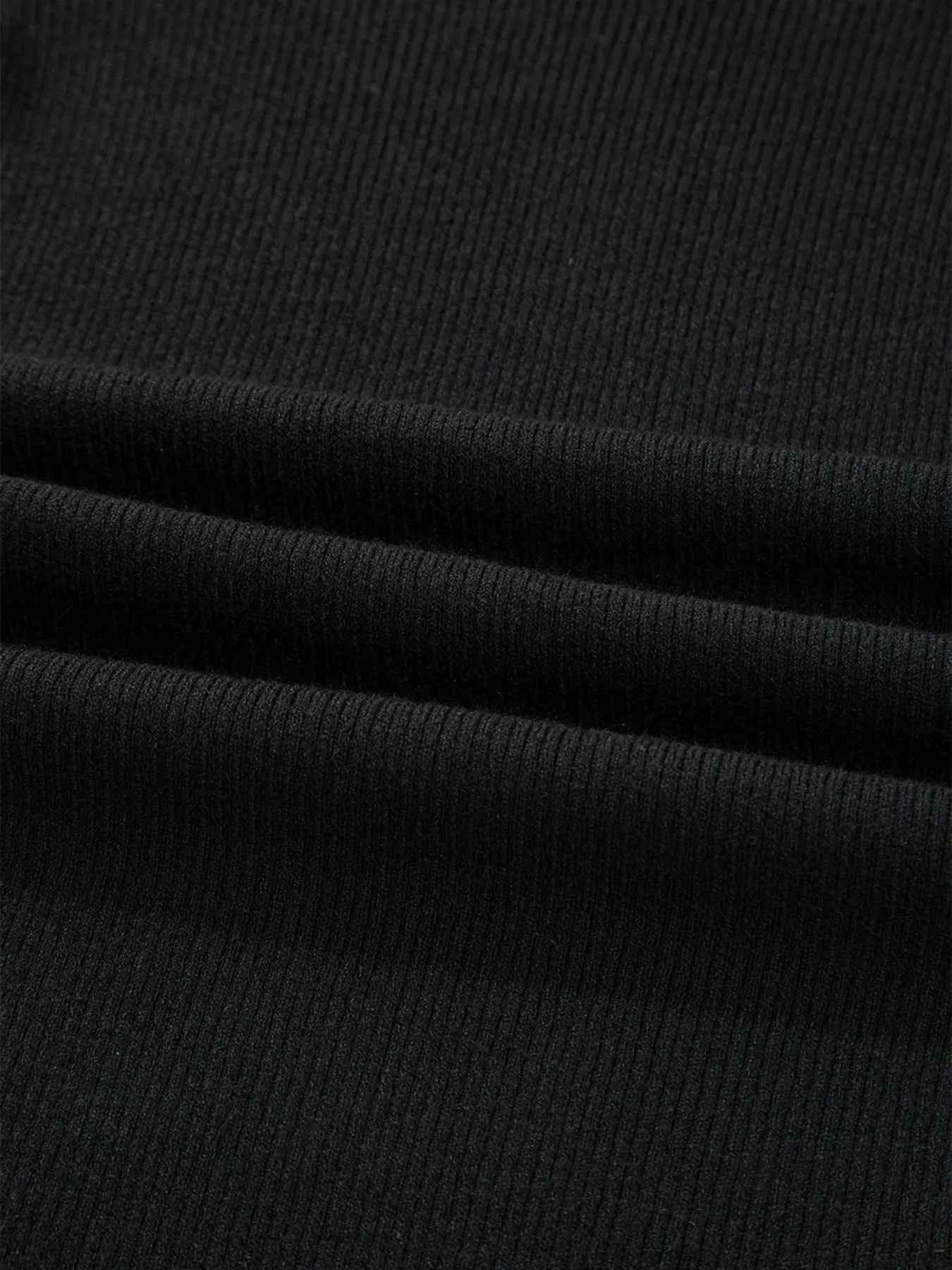 Ribbed Knit Cold Shoulder Sweater.