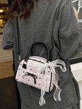 Ruched Bow Crossbody Bag.