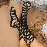 Open Toe Lace-Up Sandals for Women.