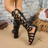 Open Toe Lace-Up Sandals for Women.
