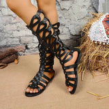 Open Toe Lace-Up Sandals for Women.