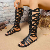 Open Toe Lace-Up Sandals for Women.