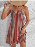 Striped V-Neck Cami Dress.