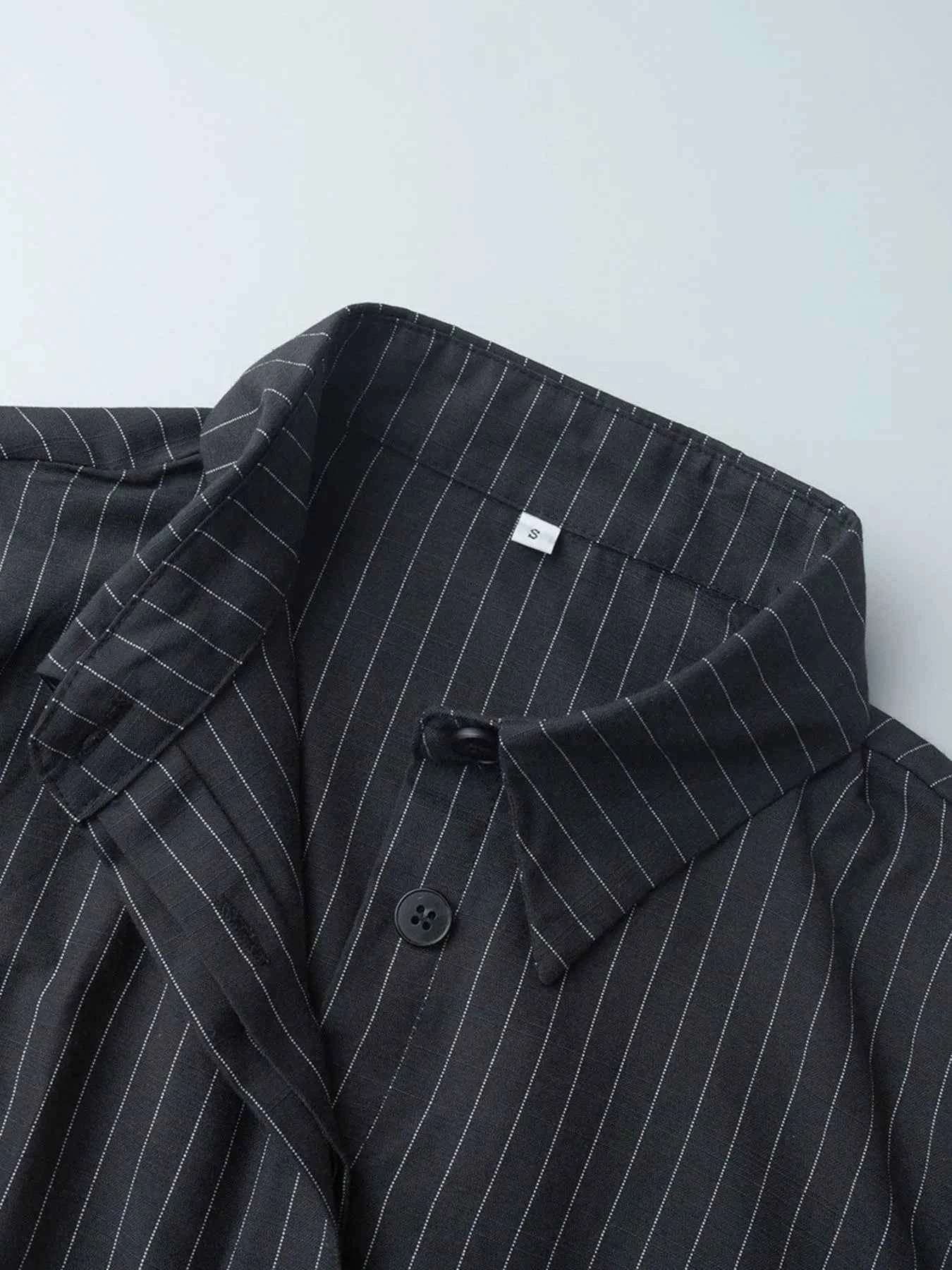 Striped Long Sleeve Shirt Dress.