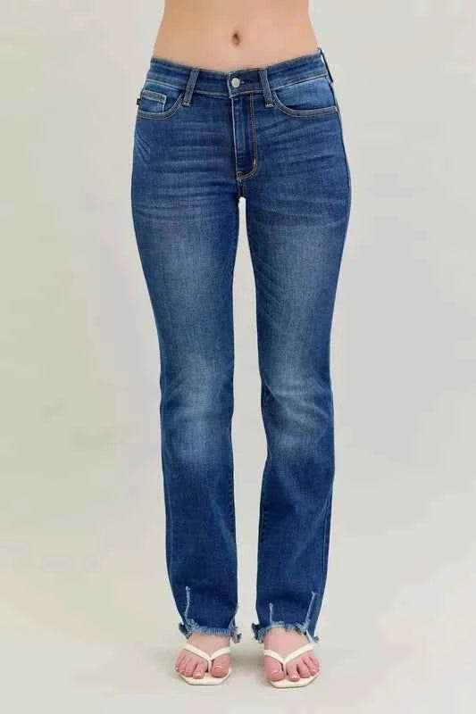 Judy Blue Plus Size Mid-Rise Bootcut Jeans.
