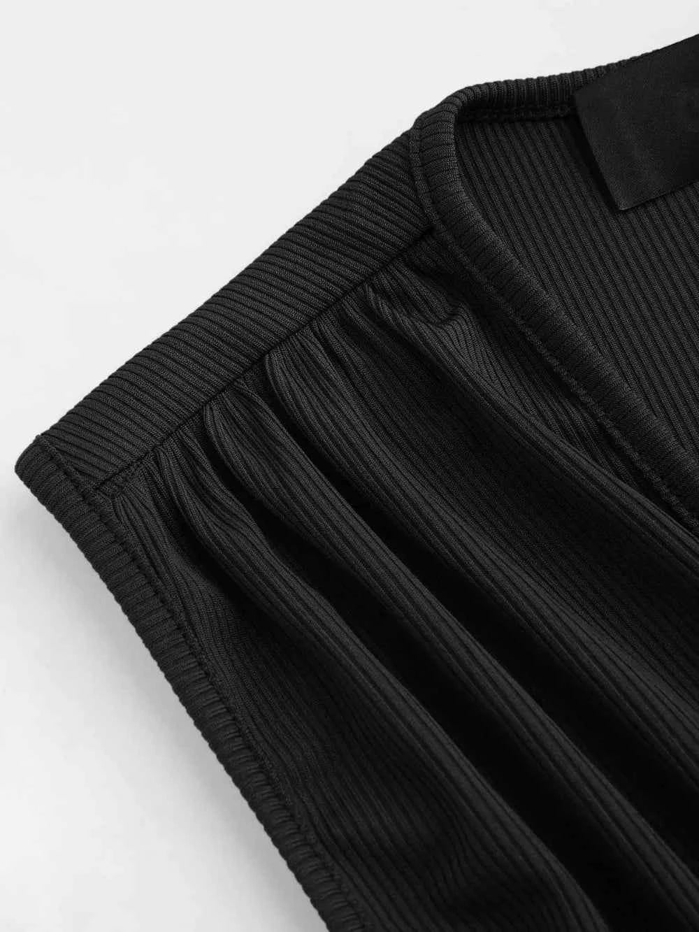 Ruched Plunge Sleeveless Romper.