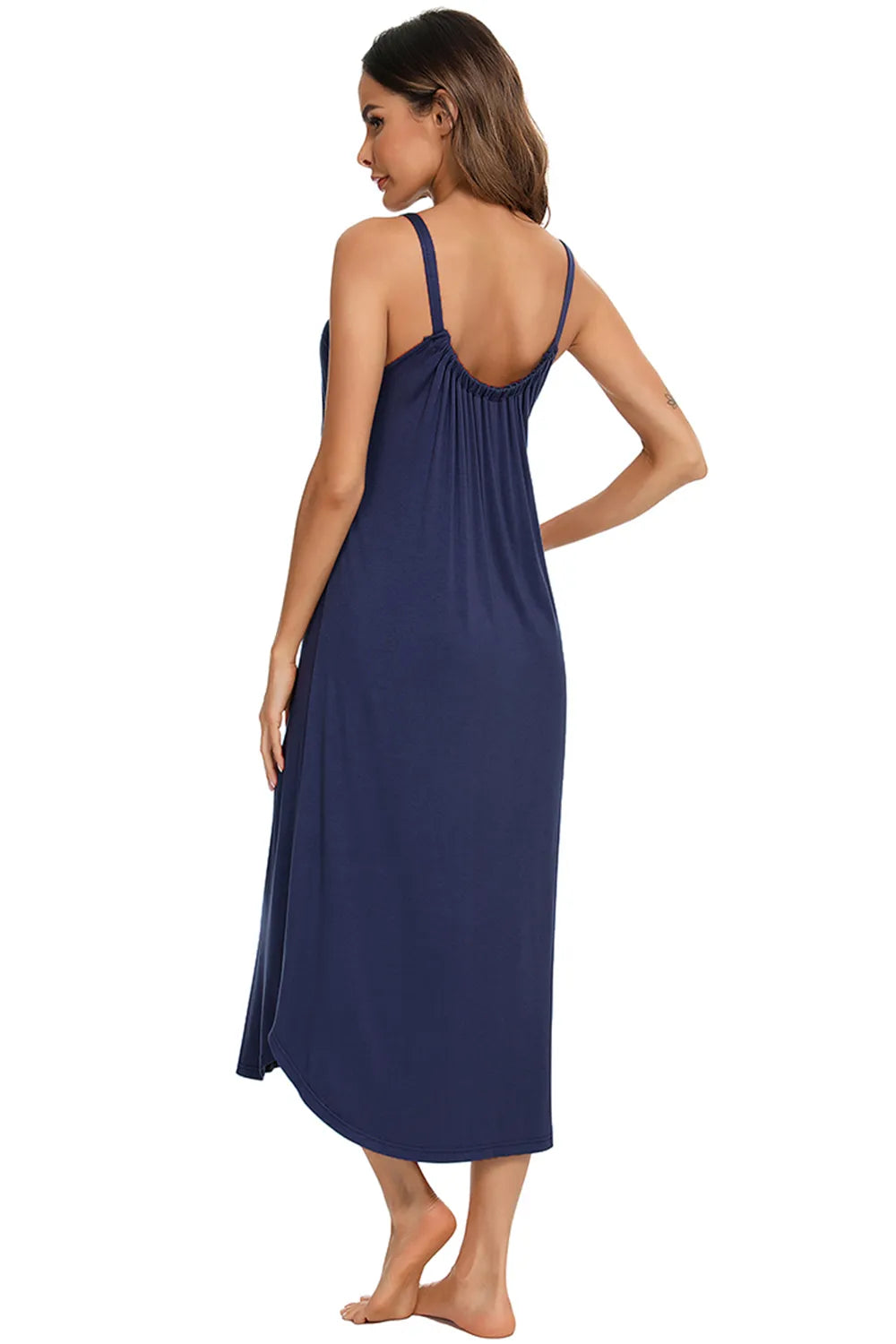 V-Neck Midi Lounge Dress.