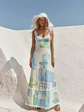 Tied Back Floral Maxi Dress.