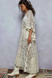Lace Embroidered Beach Cover Up Kaftan.
