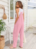 V-Neck Spaghetti Strap Pocketed Jumpsuit.