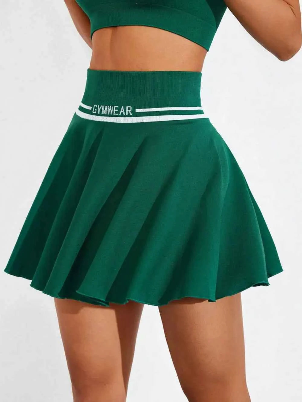Ruched High Waist Mini Active Skirt.