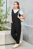 Double Take Full Size Sleeveless Straight Jumpsuit.