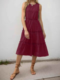 Frill Tiered Midi Dress.