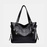 PU Leather Medium Handbag.