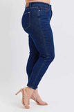 Judy Blue Plus Size Mid Rise Tummy Control Skinny Jeans.