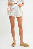 MABLE Embroidered Button Down Shirt and Shorts Set - EBYNN