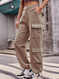 Casual Wide Leg Cargo Jeans.