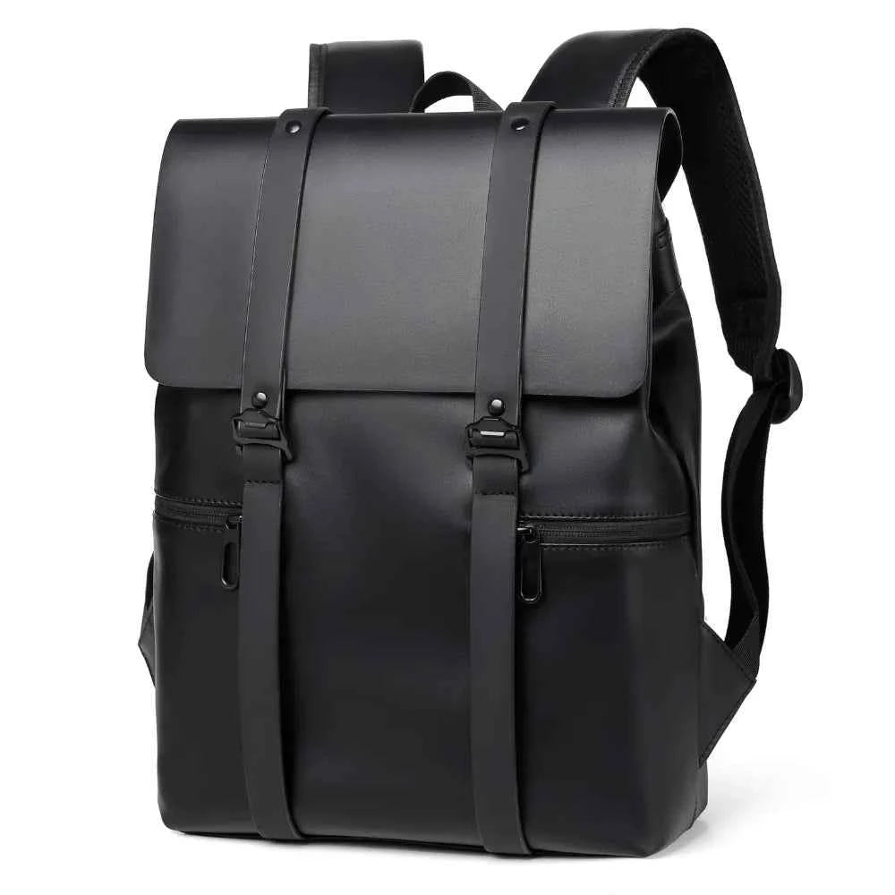 PU Leather Adjustable Strap Backpack Bag.