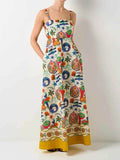 Printed Square Neck Maxi Cami Dress.
