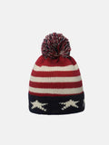 US Flag Knit Hat with Roll Rim.