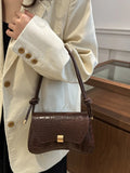 PU Leather Crossbody Bag with Texture.