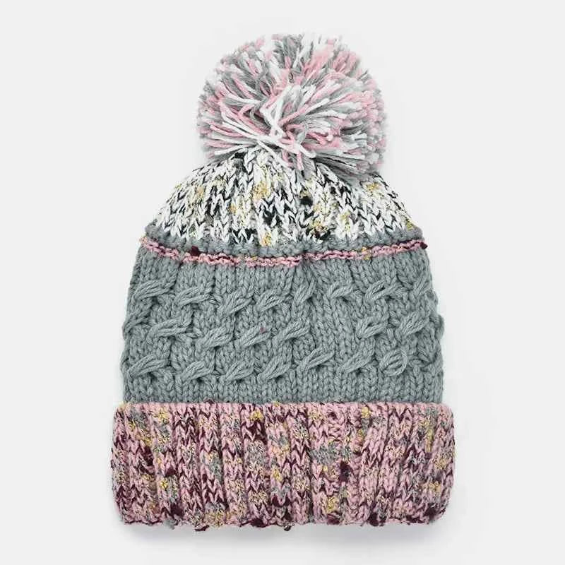 Contrast Thermal Hat with Pompom.