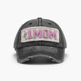 Adjustable Cotton Baseball Cap with Letter Design.