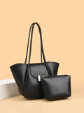Large PU Leather Shoulder Bag with Pouch.