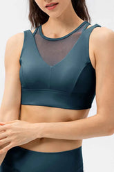 Cutout Wide Strap Active Tank Top.