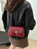 PU Leather Crossbody Bag with Texture.