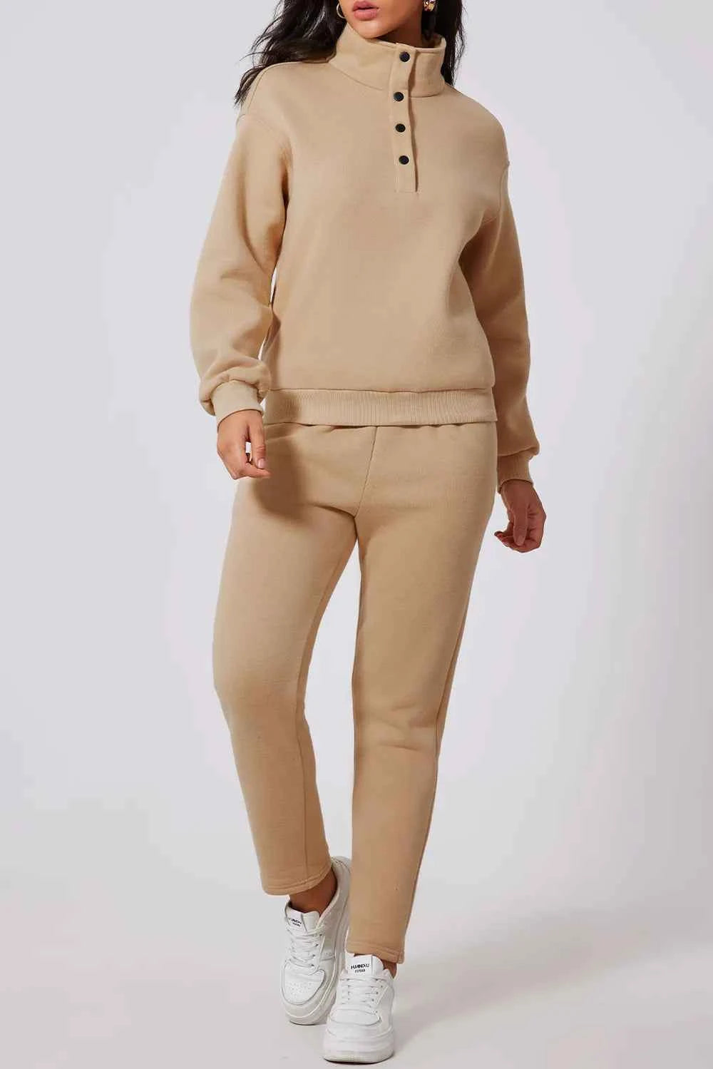 Half Snap Turtleneck Active Set - Top & Pants.