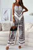 Printed Cami and Wide Leg Pants Set - EBYNN