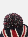 US Flag Knit Hat with Roll Rim.