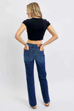 Judy Blue Plus Size Tummy Control Straight Jeans.