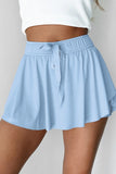 Drawstring High Waist Active Skorts.